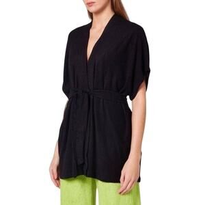 Terry by Simon Miller NWT Black Lono Kimono Robe Black Size XS Short Sleeve